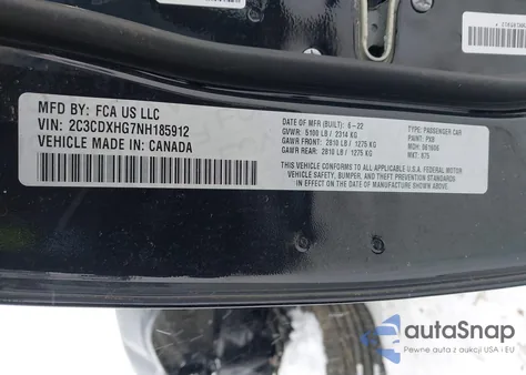 2022 Dodge Charger Gt Rwd from USA, damaged, VIN 2C3CDXHG7NH185912